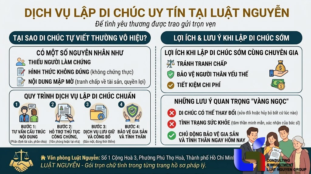 Dịch vụ lập di chúc tại Luật Nguyễn