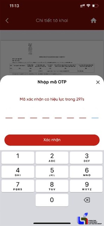 thong bao tai khoan ngan hang tren etax mobile 10