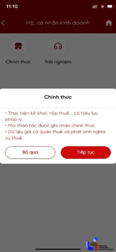 thong bao tai khoan ngan hang tren etax mobile 3