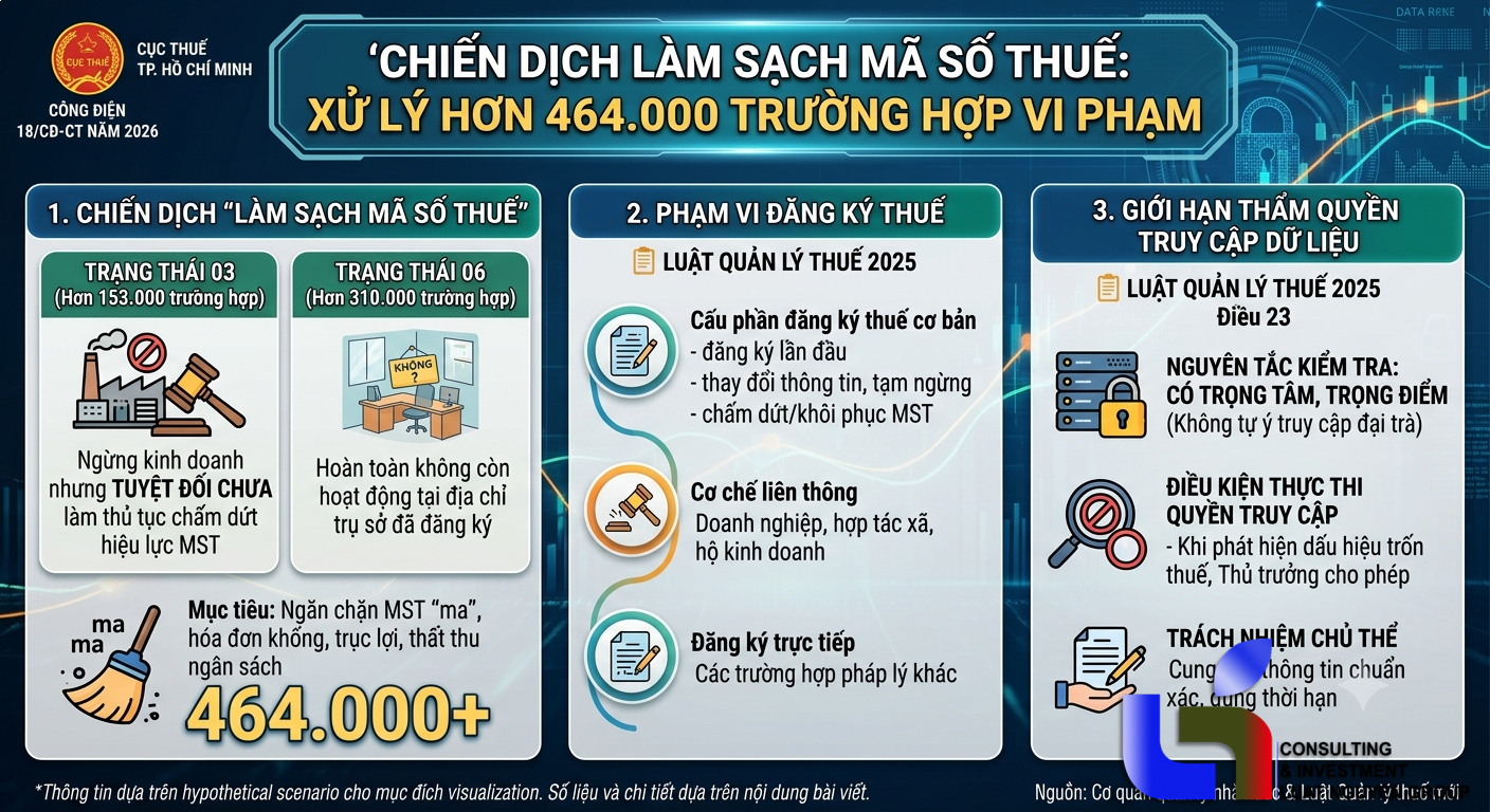 Chiến dịch làm sạch mã số thuế tại TP. Hồ Chí Minh