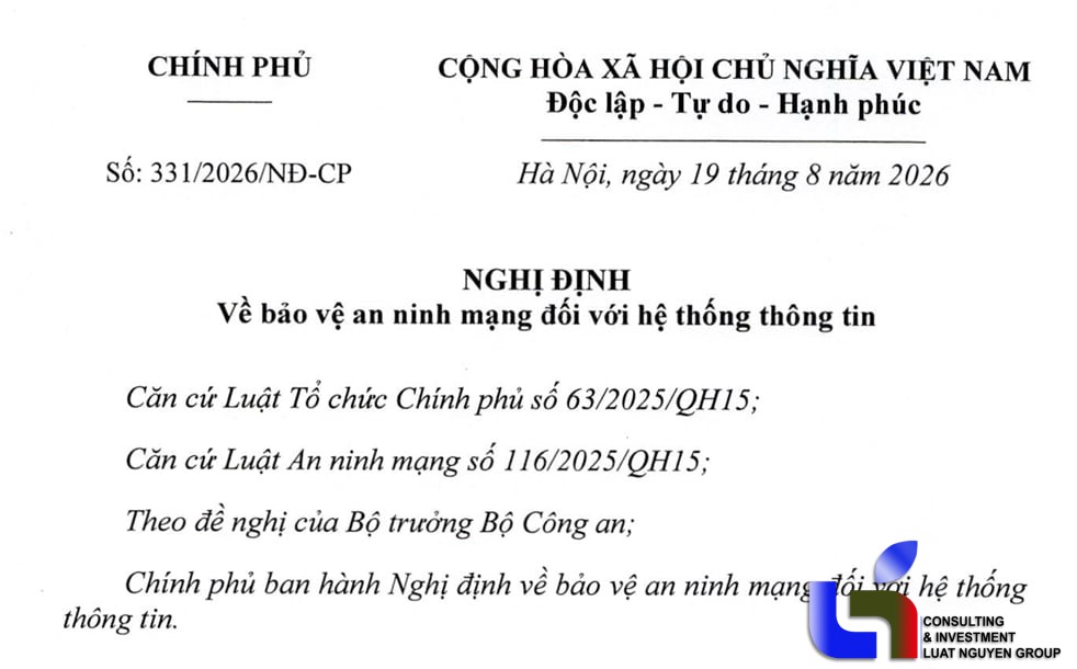 Nghị định 331/2026: Chuẩn hóa phân loại và bảo vệ hệ thống thông tin