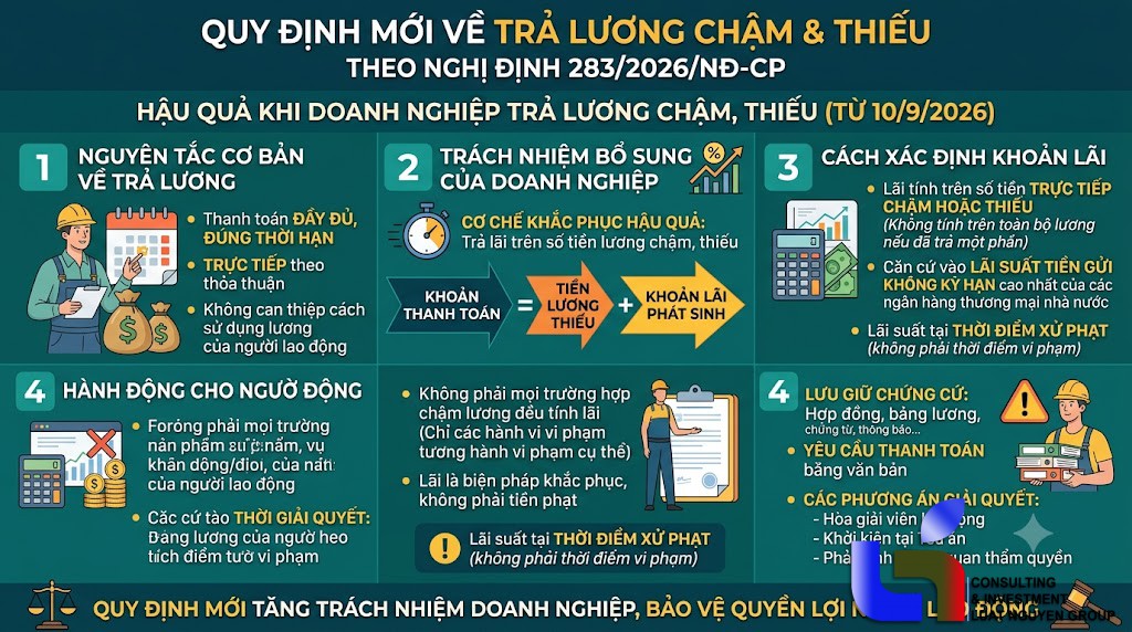 Từ 10/9, chậm trả lương có thể phải trả thêm tiền lãi