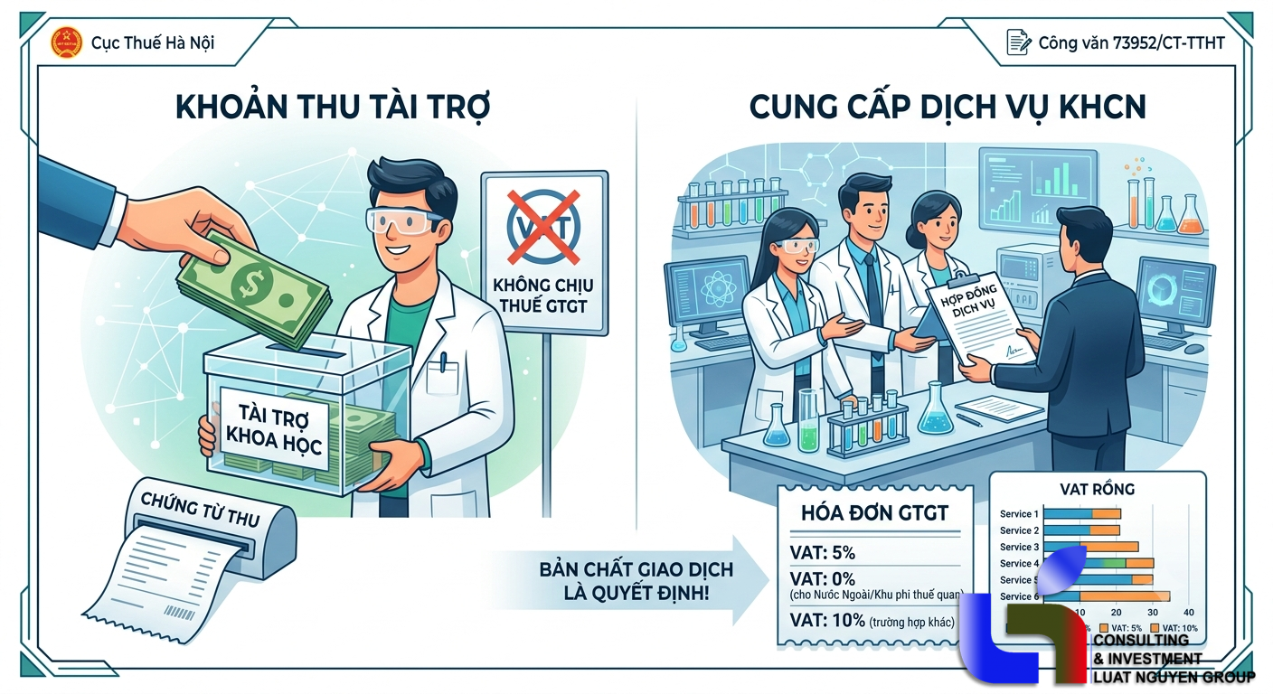 Khoản tài trợ khoa học chịu thuế GTGT thế nào?