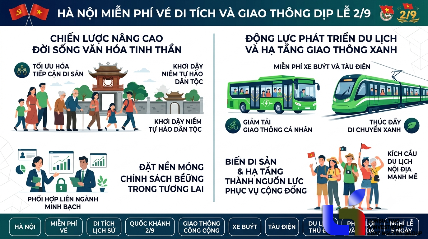 Hà Nội miễn phí vé di tích và giao thông dịp lễ 2/9