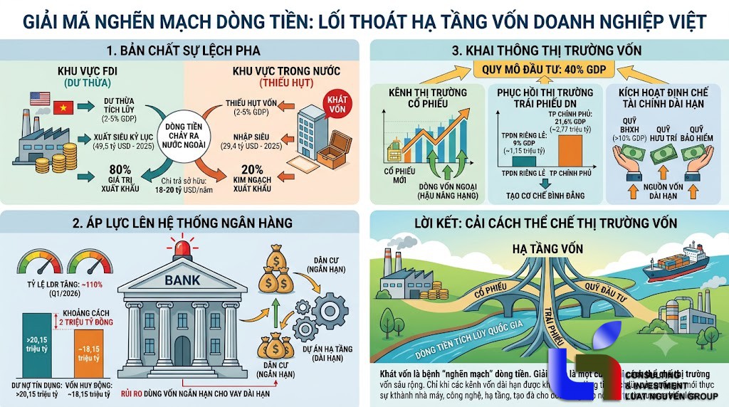 Nghịch lý cán cân tiết kiệm - đầu tư: Tiền nền kinh tế không thiếu, vì sao doanh nghiệp Việt vẫn khát vốn?
