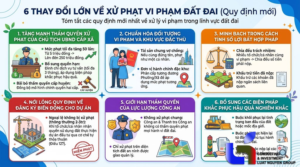 Quy định mới về xử phạt vi phạm hành chính trong lĩnh vực đất đai