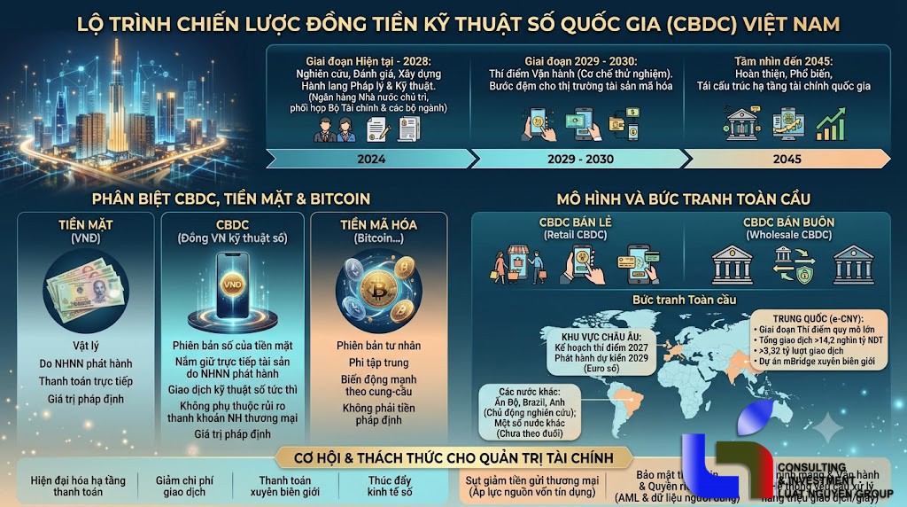 Việt Nam Lên Kế Hoạch Thử Nghiệm Tiền Kỹ Thuật Số Quốc Gia (CBDC) Từ Năm 2029: Những Điểm Cốt Lõi Cần Biết