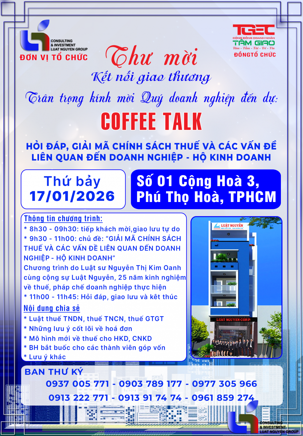 COFFEE TALK: "GIẢI MÃ" CHÍNH SÁCH THUẾ 2026 - TUẦN 2