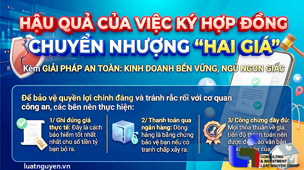 Hậu quả của việc ký hợp đồng chuyển nhượng "hai giá"