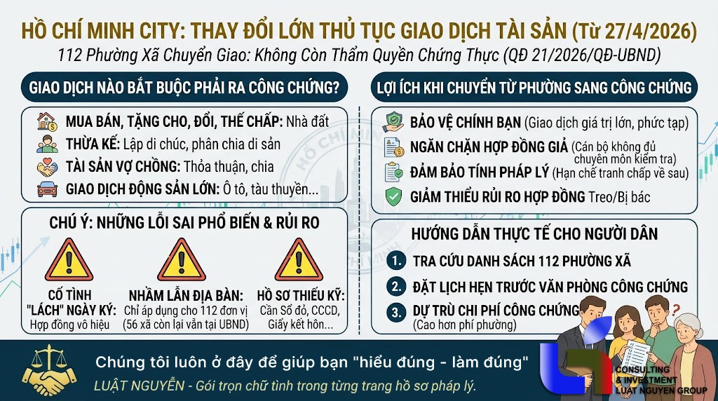 TP.HCM: 112 Phường Xã ngừng chứng thực nhà đất từ 27/4