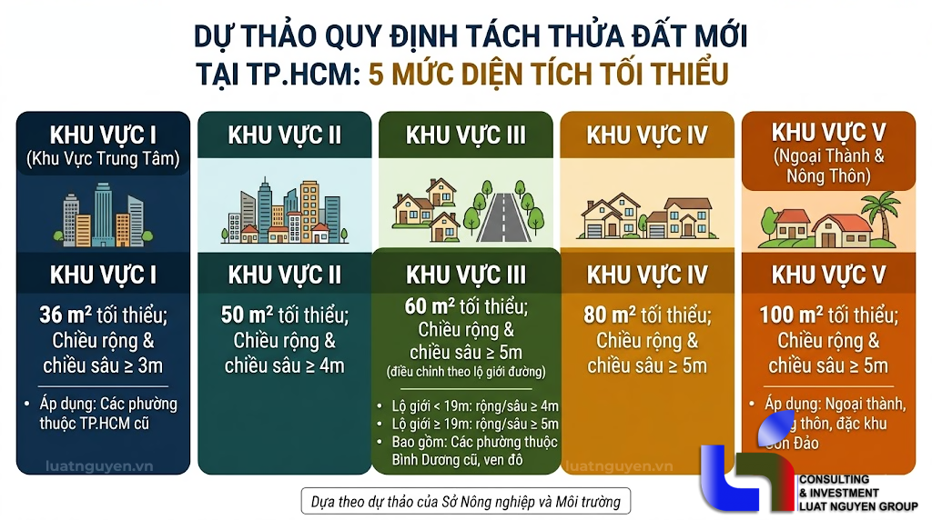 Dự thảo quy định tách thửa đất mới tại TP.HCM (theo Sở Nông nghiệp và Môi trường)