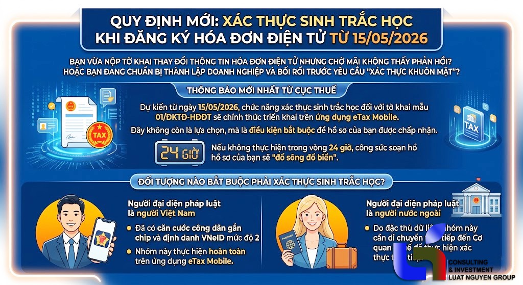 Hướng dẫn xác thực sinh trắc học HĐĐT trên eTax Mobile mới nhất 2026