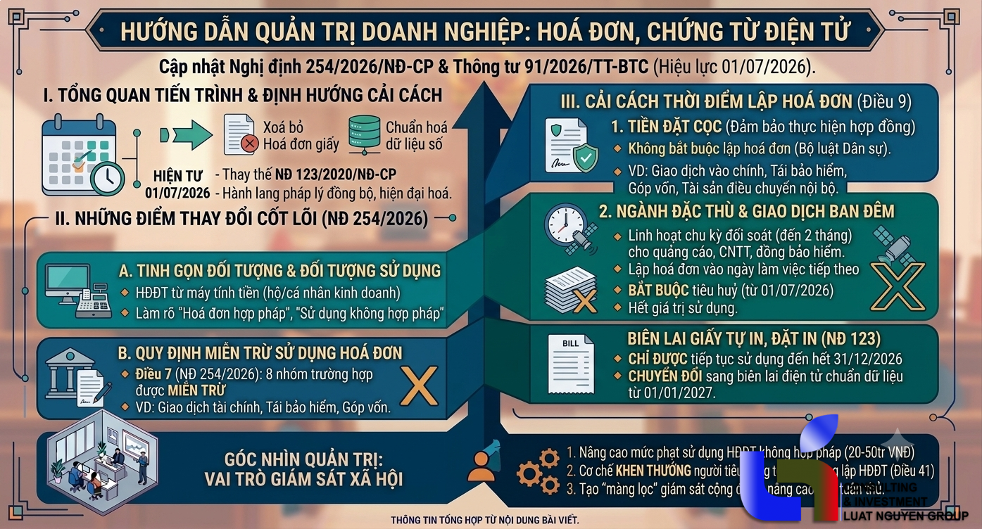 Điểm mới hóa đơn điện tử theo Nghị định 254