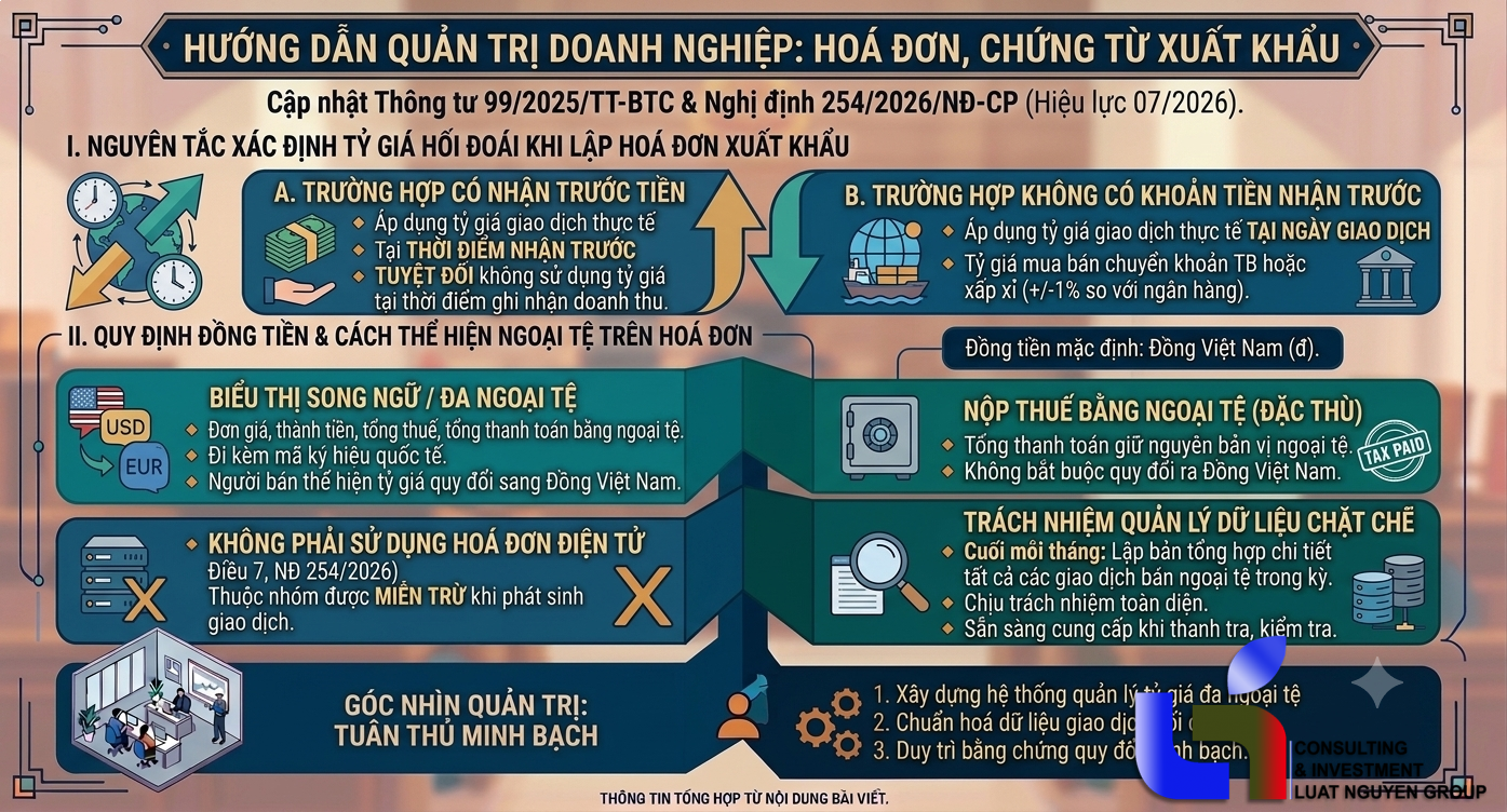 Tỷ giá và quy định hóa đơn xuất khẩu mới nhất