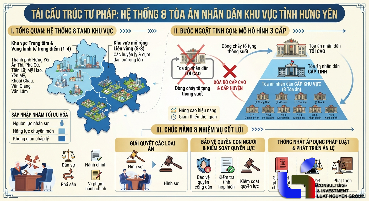 Sắp xếp TAND khu vực Hưng Yên và mô hình tư pháp mới