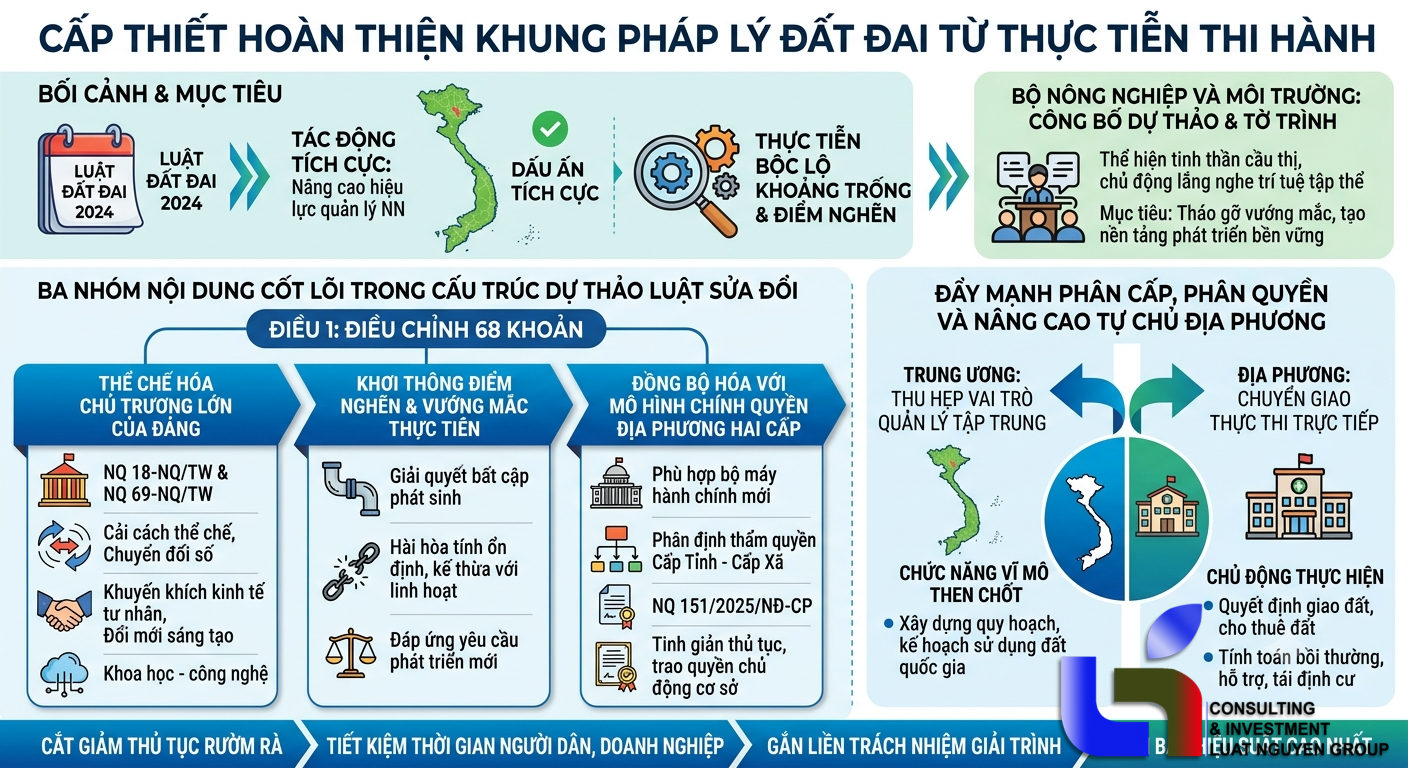 Định hướng sửa đổi Luật Đất đai 2024 trong giai đoạn mới