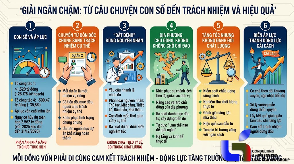Vốn đầu tư công chậm giải ngân: Ai phải chịu trách nhiệm