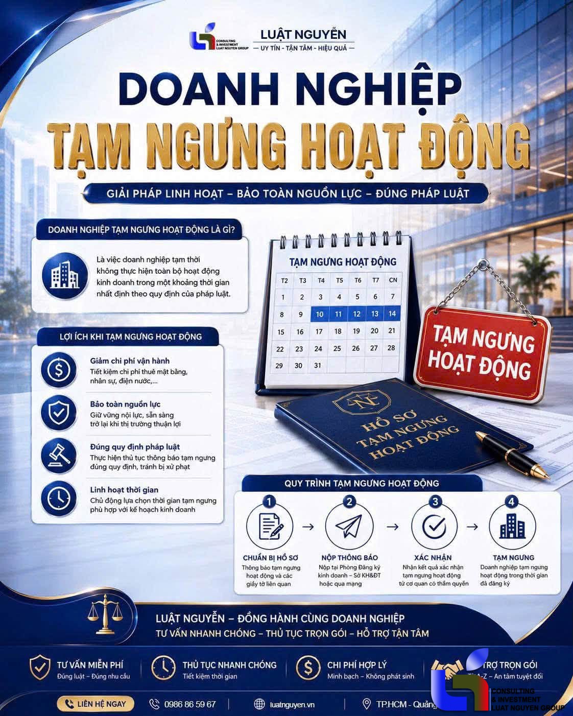 Dịch vụ tạm ngừng kinh doanh tại Luật Nguyễn
