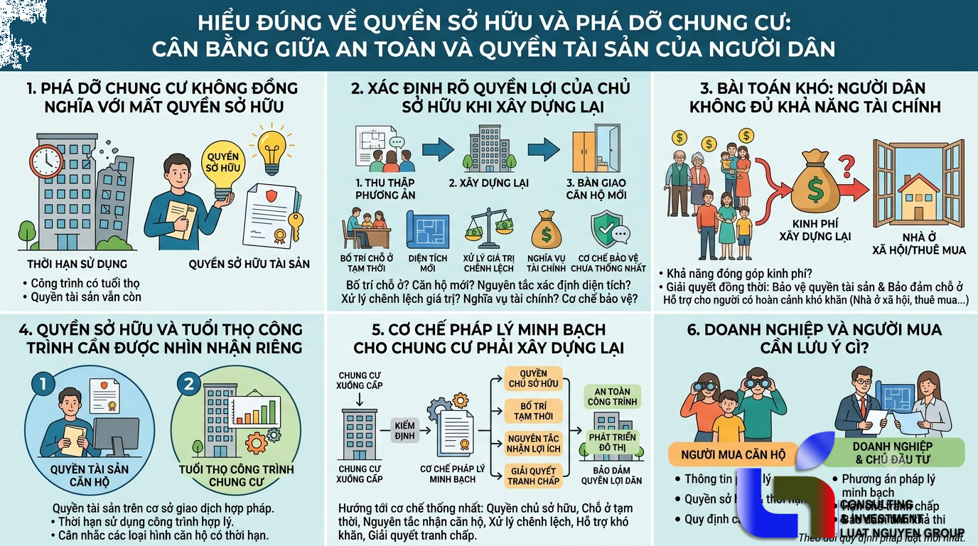 Quyền sở hữu căn hộ khi chung cư bị phá dỡ sẽ ra sao?
