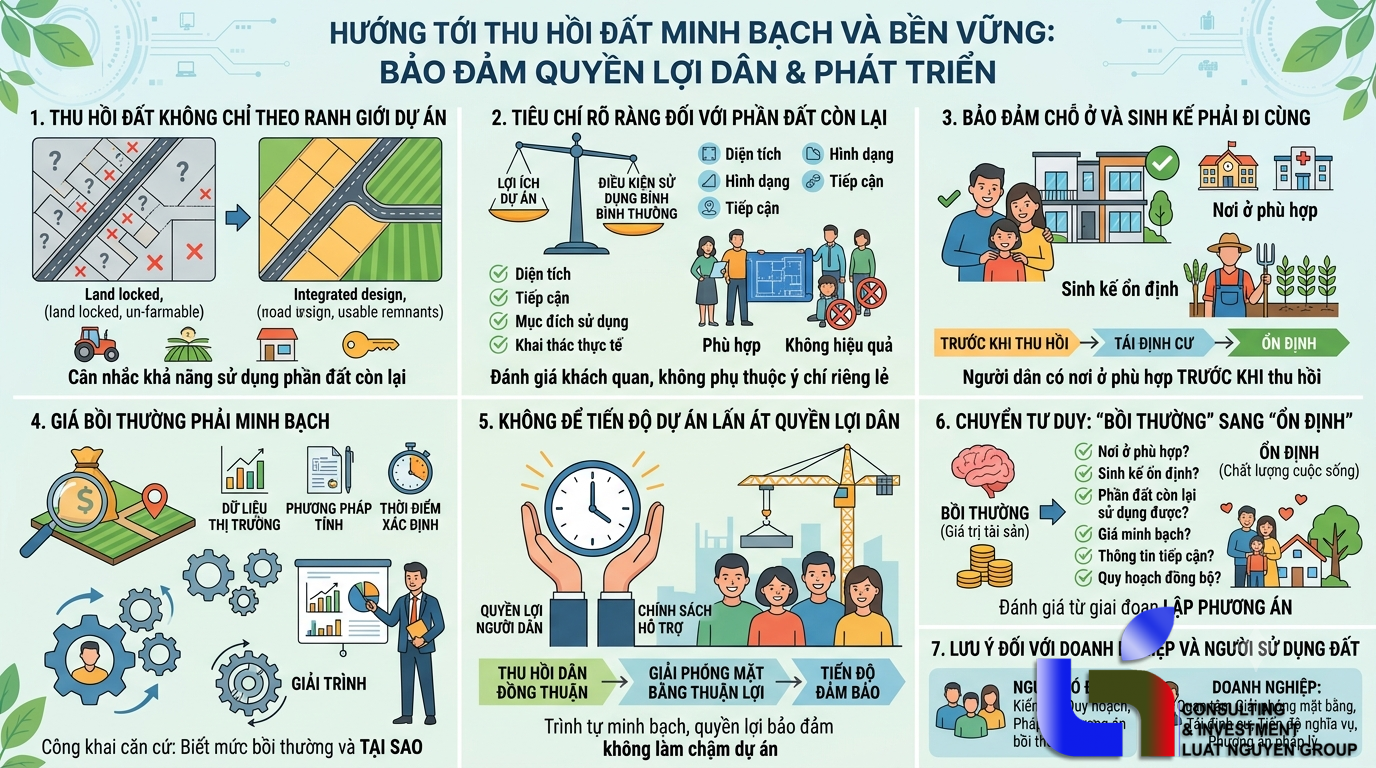 Thu hồi đất phải bảo đảm quyền lợi và hiệu quả sử dụng