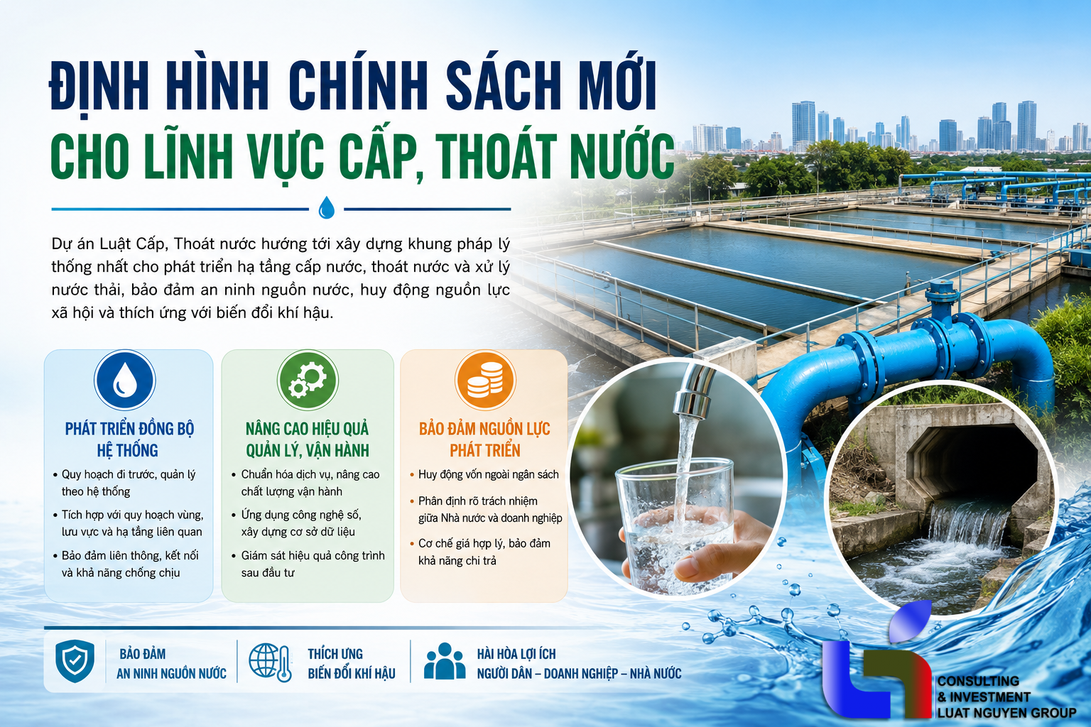 Định hình chính sách mới cho lĩnh vực cấp, thoát nước