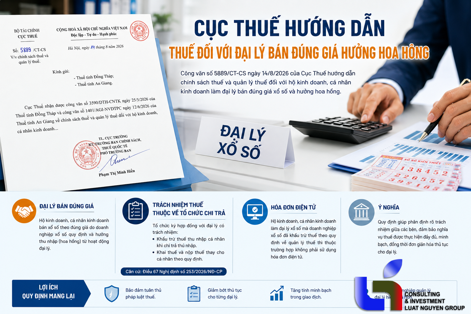 Cục Thuế hướng dẫn thuế với đại lý bán đúng giá hưởng hoa hồng