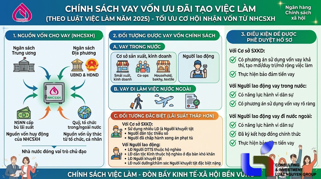 Chính sách cho vay giải quyết việc làm theo Luật Việc làm 2025: Cơ hội tiếp cận nguồn vốn ưu đãi cho người lao động và doanh nghiệp