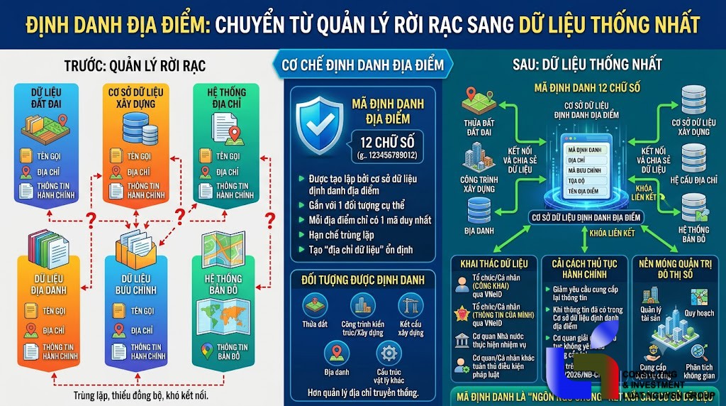 Từ 1/9/2026, địa điểm được cấp mã định danh 12 chữ số