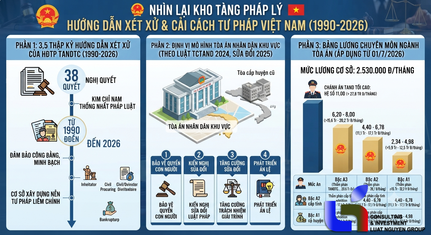 Tổng quan khung pháp lý và chế độ ngành Tòa án 2026