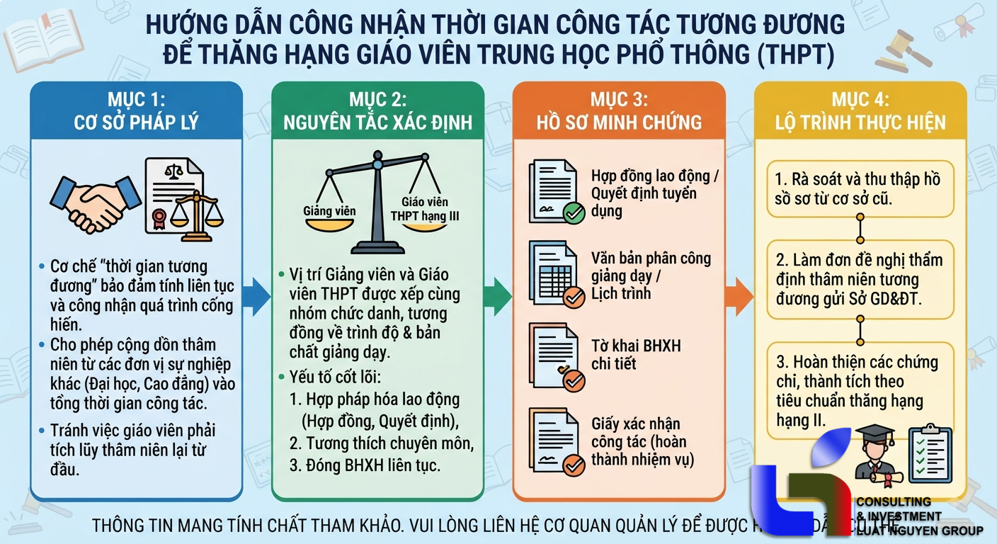 Thời gian làm giảng viên hợp đồng có được tính thăng hạng THPT?
