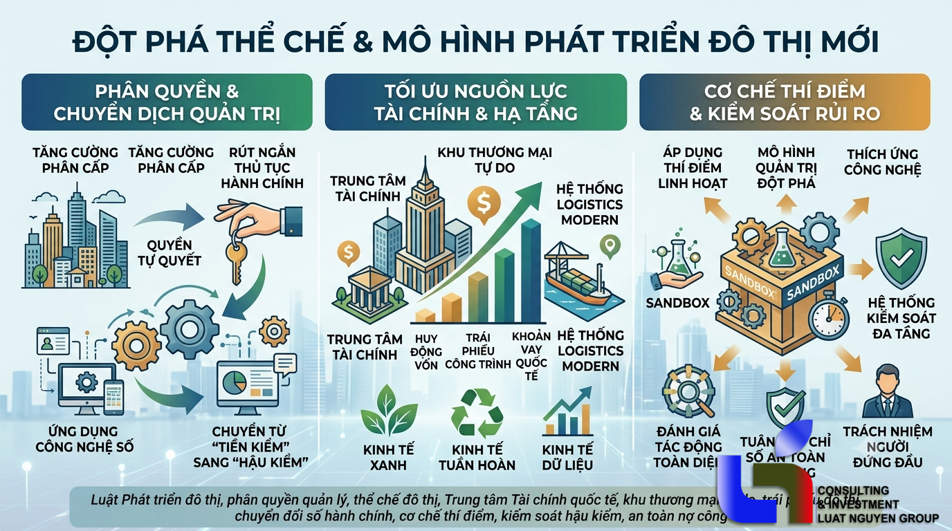 Đột phá thể chế và mô hình phát triển đô thị mới tại Việt Nam