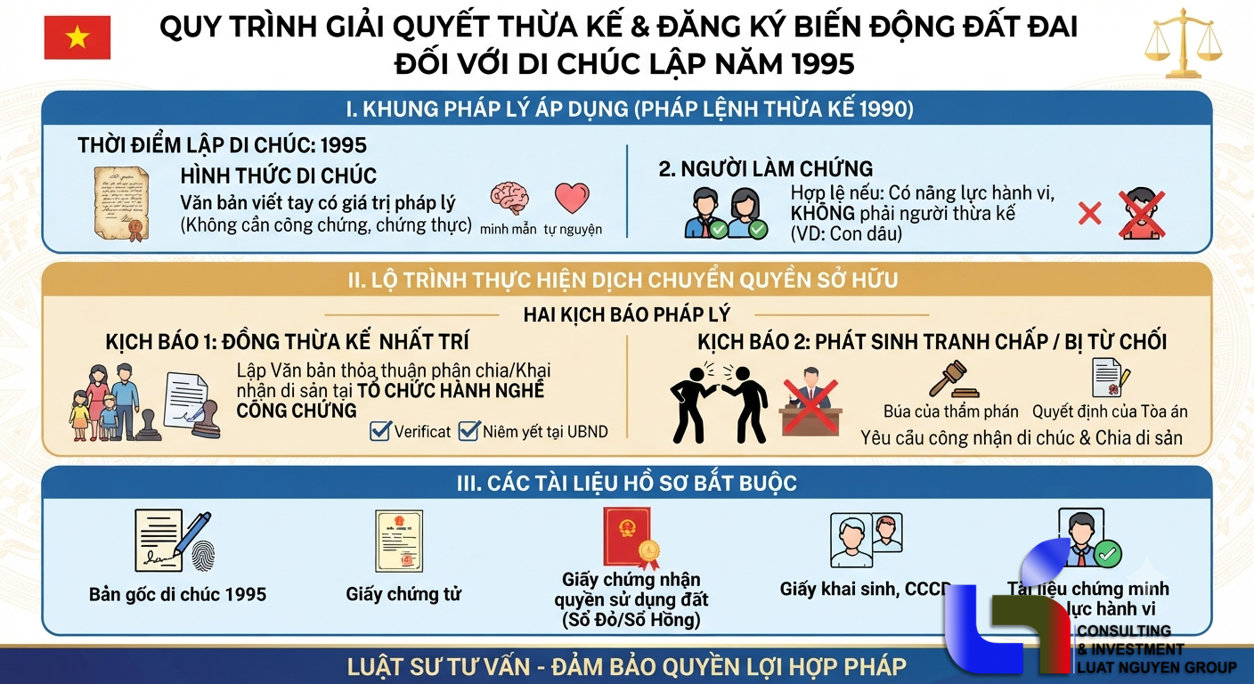 Di chúc viết tay năm 1995: Điều kiện hiệu lực và thủ tục sang tên