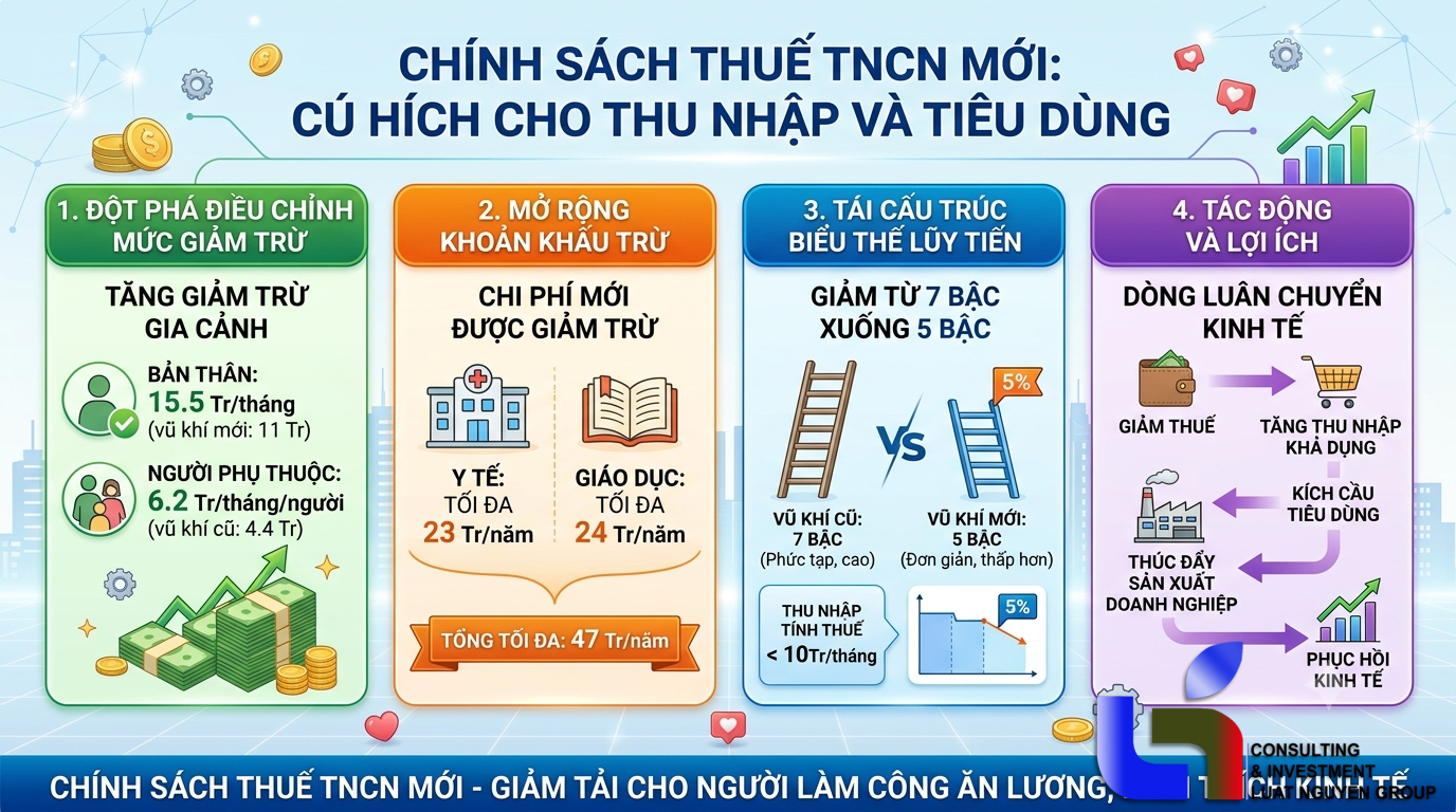 Chính sách thuế TNCN mới: Cú hích cho thu nhập và tiêu dùng