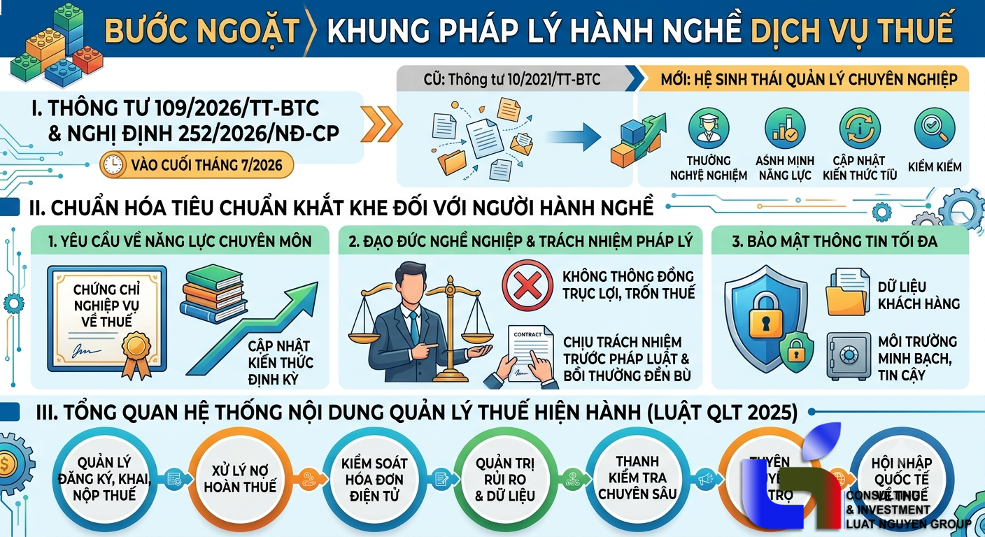 Khung pháp lý mới về dịch vụ làm thủ tục về thuế