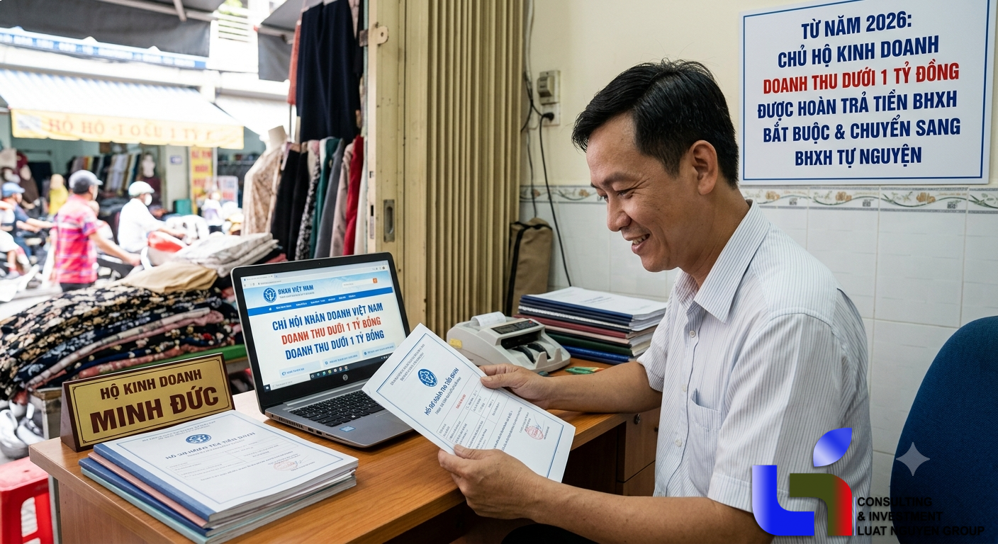 Chủ hộ kinh doanh dưới 1 tỷ được hoàn tiền BHXH