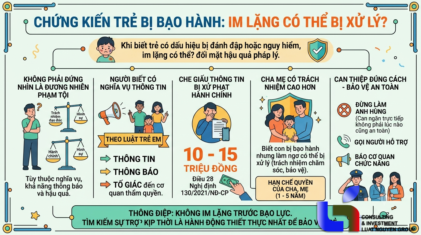 Chứng kiến trẻ bị bạo hành: Im lặng có thể bị xử lý?