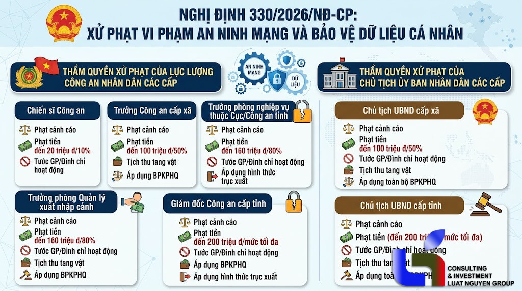 Nghị Định 330/2026/NĐ-CP: Phân Cấp Thẩm Quyền Xử Phạt Dữ Liệu Cá Nhân