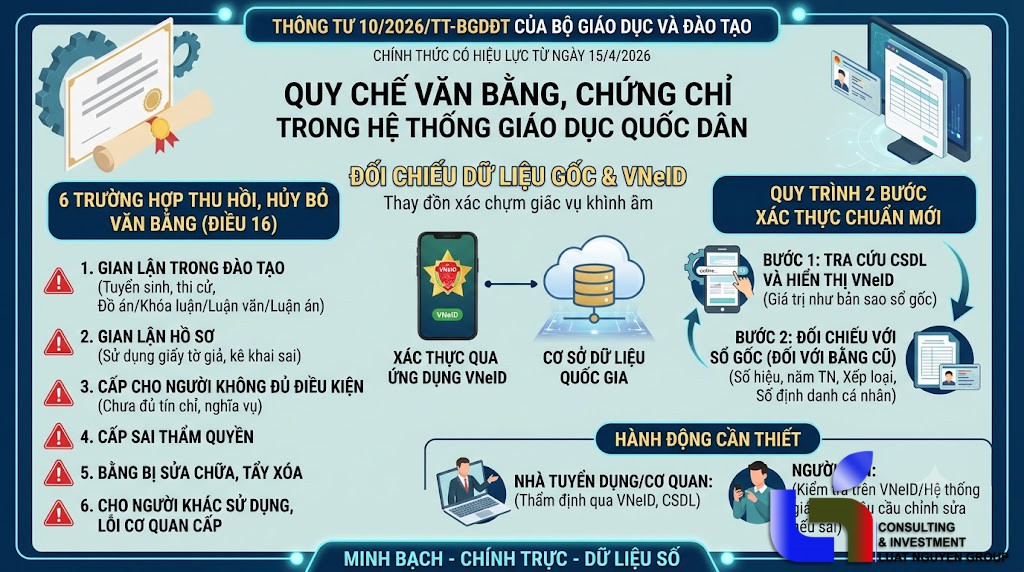 Thẩm định văn bằng theo quy định mới: Con dấu đỏ không còn đủ!