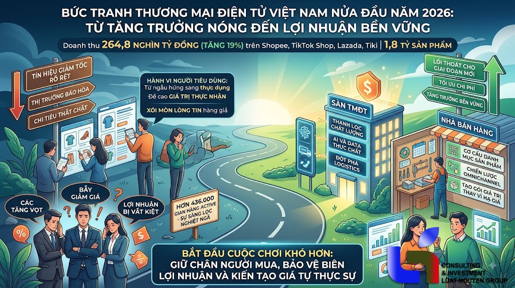Thương mại điện tử Việt Nam 2026: Khi cuộc chơi giảm tốc và bài toán sinh tồn "chiều sâu"