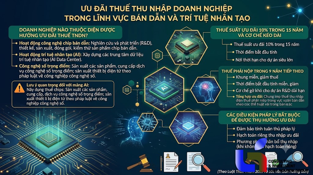 Ưu đãi thuế TNDN cho doanh nghiệp AI, bán dẫn về chip mới nhất