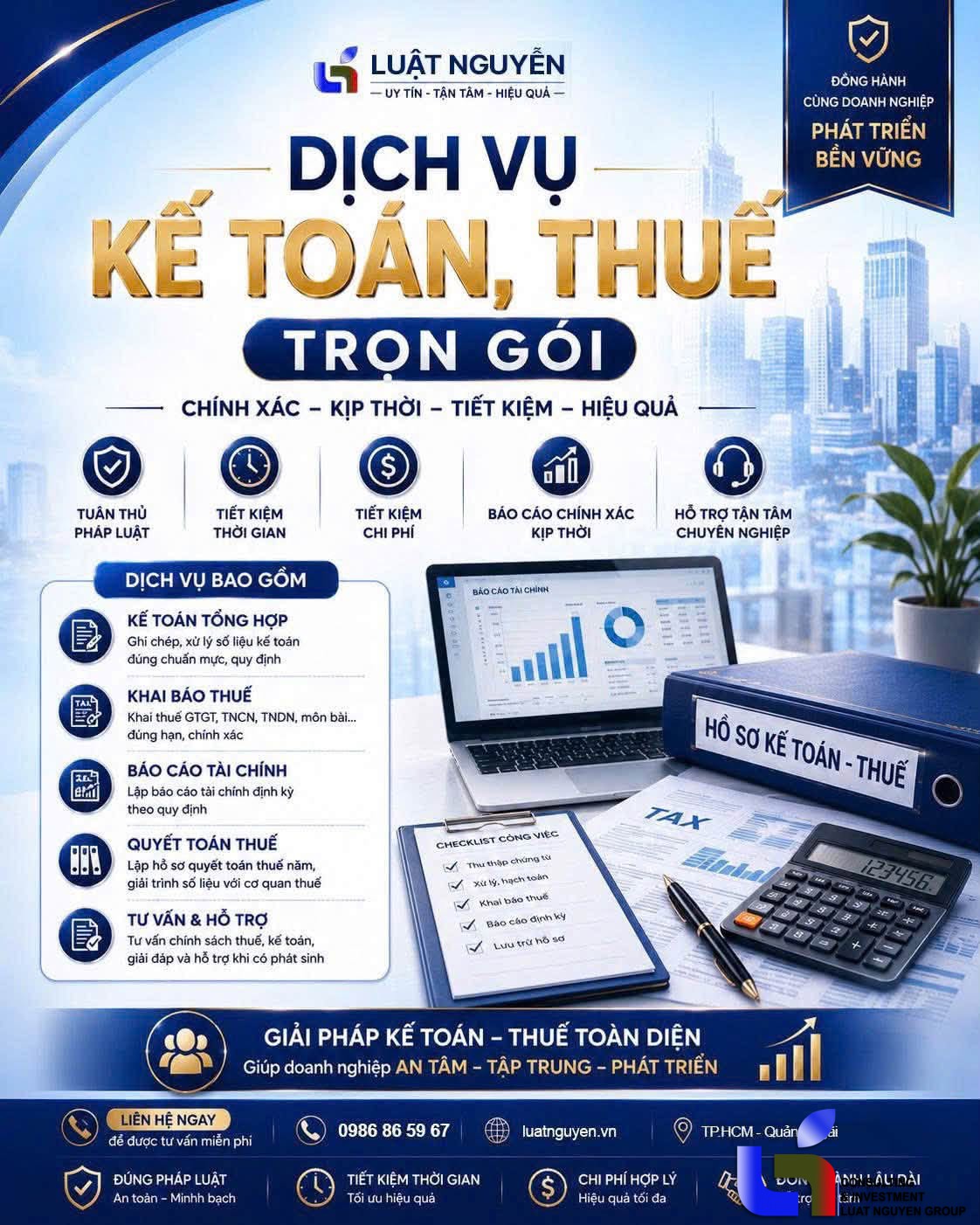 Dịch vụ kế toán, thuế trọn gói tại Luật Nguyễn